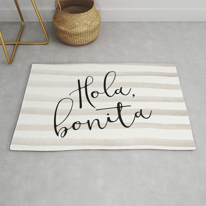 Hola Bonita Rug By Indulgemyheart Society6 Hola Bonita Rug