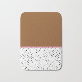 Afghan Tan + Carissma Pink + Polka Dots Composition  Bath Mat
