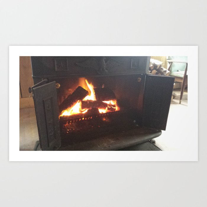 A Franklin Woodstove Art Print By Livingtreecollections Society6