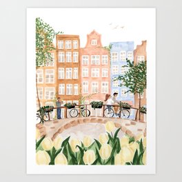 Amsterdam in the Spring Art Print
