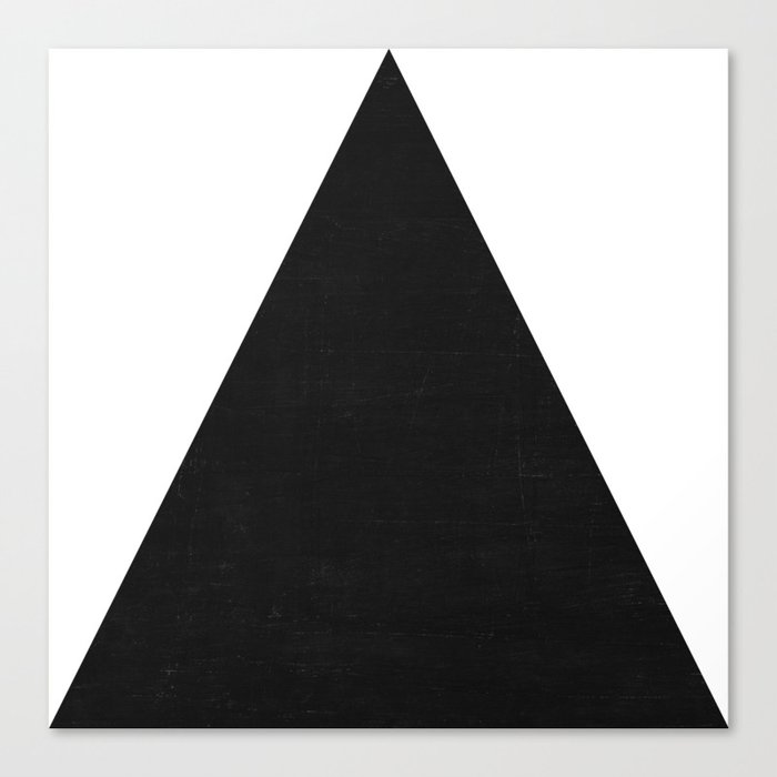 mod triangles - black and white Canvas Print