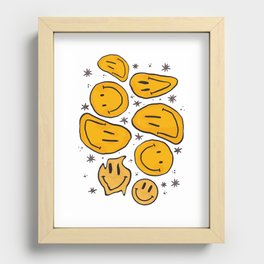 Trippy Smiley Face Recessed Framed Print