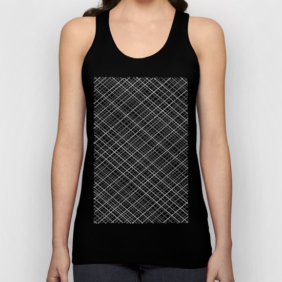 Weave 45 Black and White Unisex Tank Top