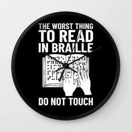 Braille Alphabet Number Blindness Reader Wall Clock