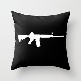 AR-15 (on black) Throw Pillow