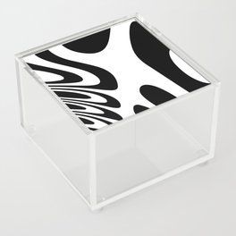 Black and White Zebra Abstract Marble Pattern Design  Acrylic Box