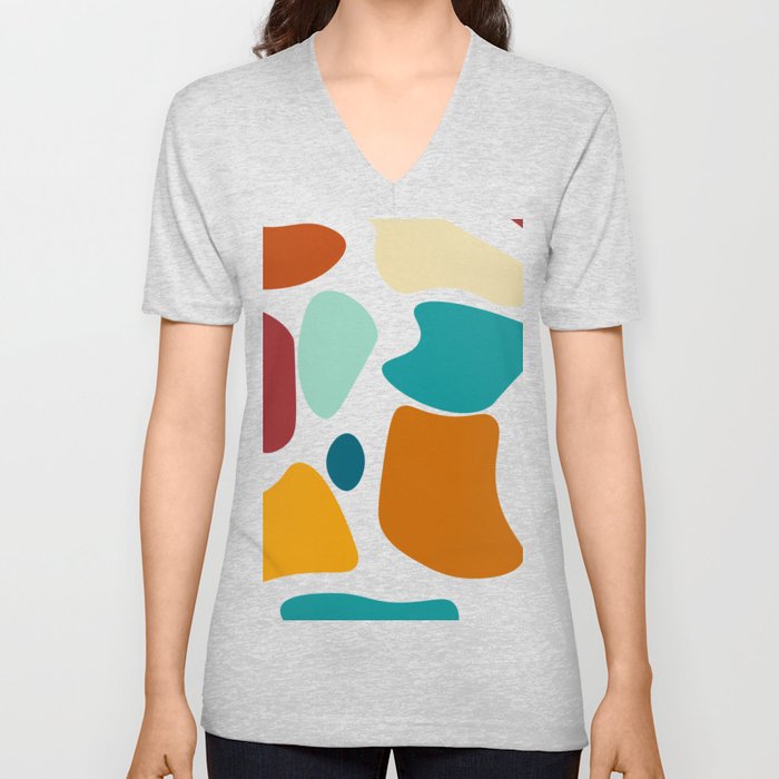 8 Abstract Shapes  211220 Minimalist Design  V Neck T Shirt