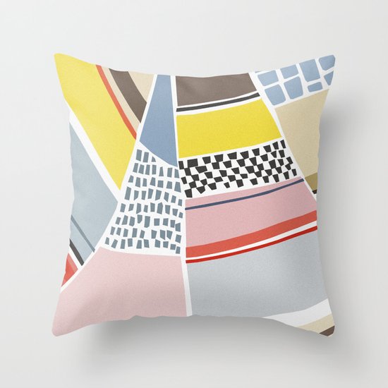 striped yacht Throw Pillow by Frameless Society6