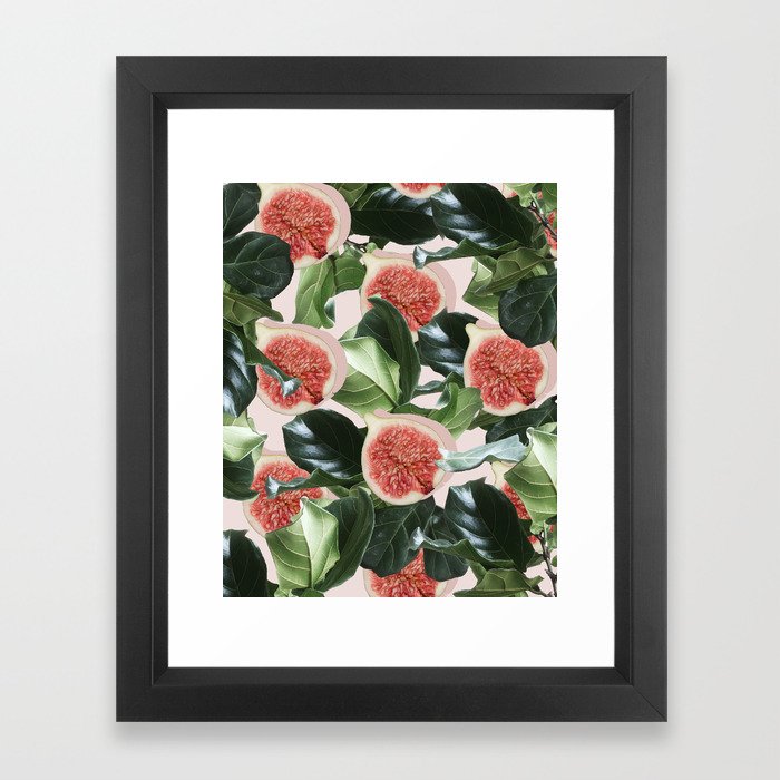 Figs & Leaves #society6 #decor #buyart Framed Art Print
