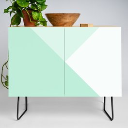 Mint Green Geometric Triangle Solid Color Block Spring Summer Credenza