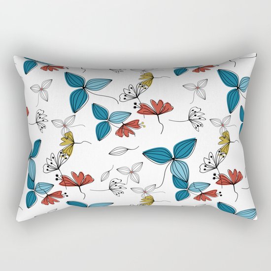 The floral pattern . Rectangular Pillow