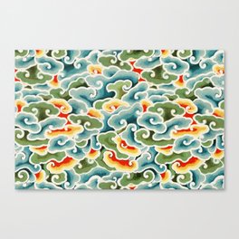 Chinese traditional cloud patternoriental background Canvas Print