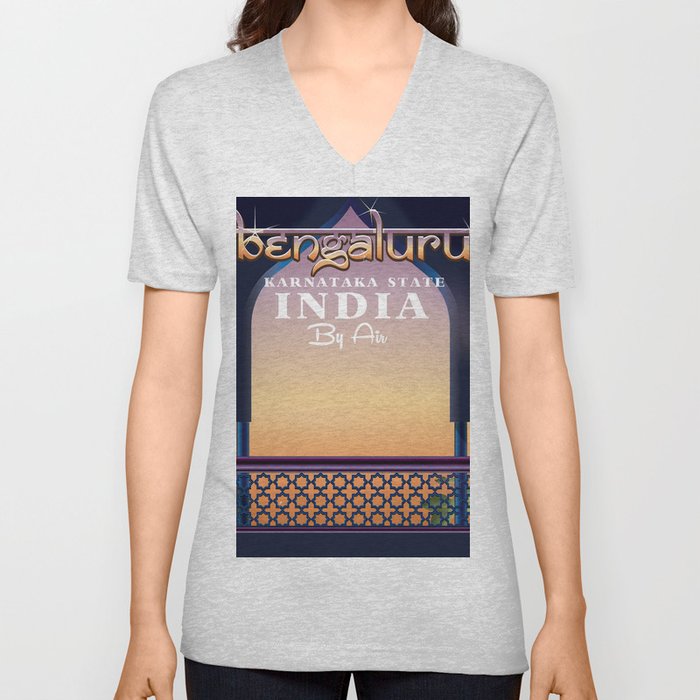 Bengaluru India travel poster V Neck T Shirt