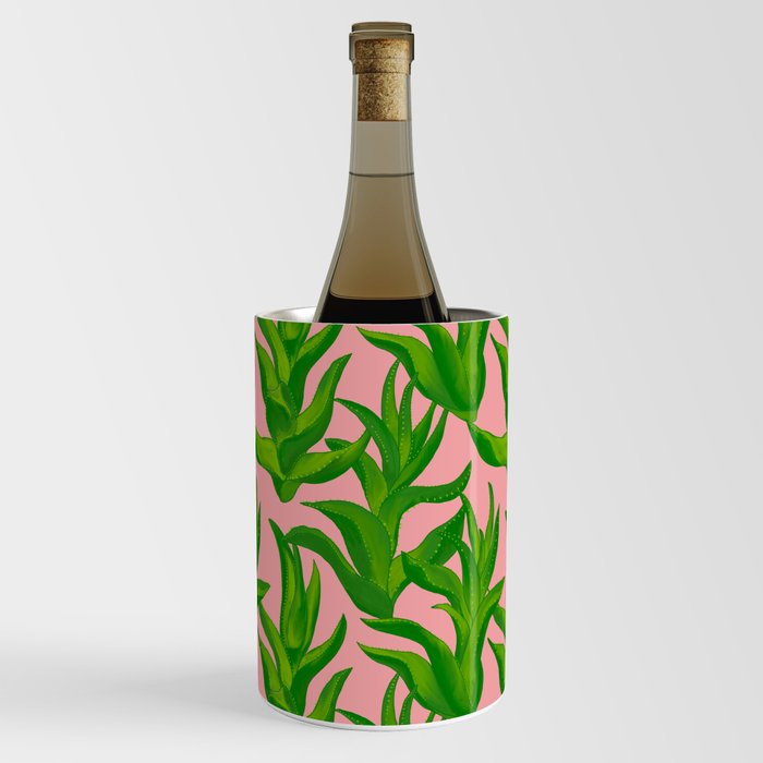 Aloe Vera - green and pink Wine Chiller
