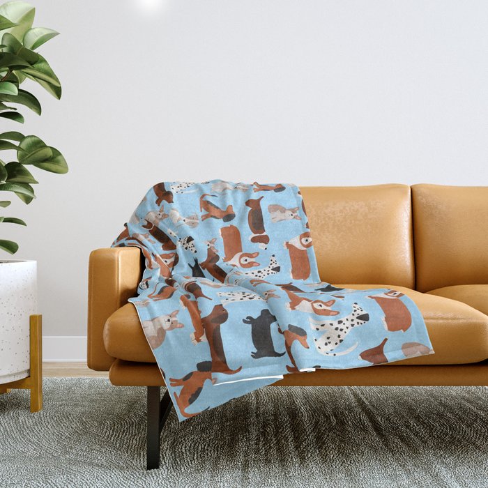 Dog print throw blanket cheap