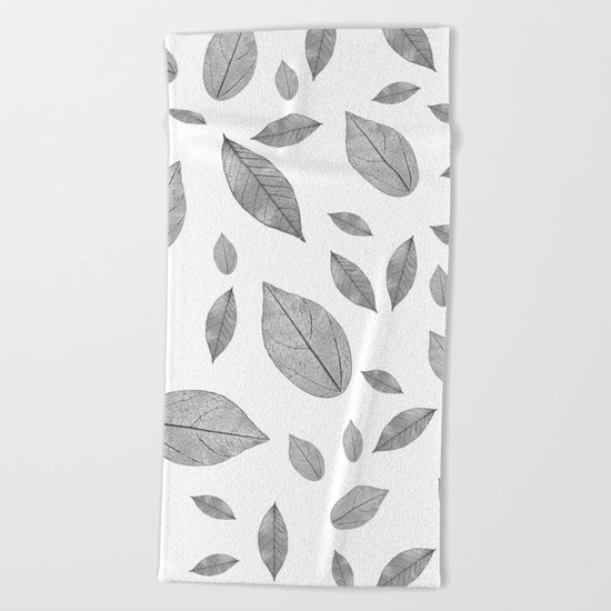 leaf pattern Beach Towel