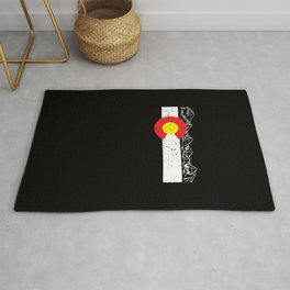 Colorado Flag Mountain Gift Vacation Colorado Day Denver Rug