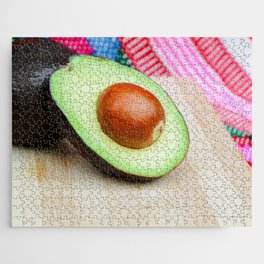 Mexico Photography - An Avocado Laying On The Table Jigsaw Puzzle