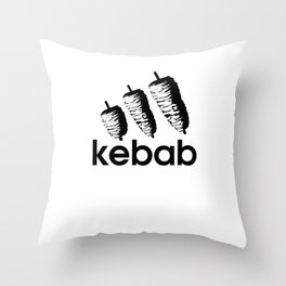 Funny Kebab Throw Pillow