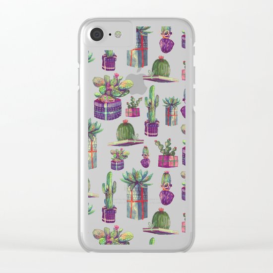 CACTUS GIFT Clear iPhone Case