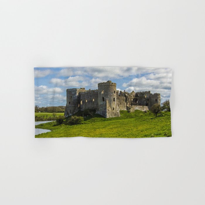 Great Britain Photography - Carew Castle & Tidal Mill Under The Blue Sky Hand & Bath Towel