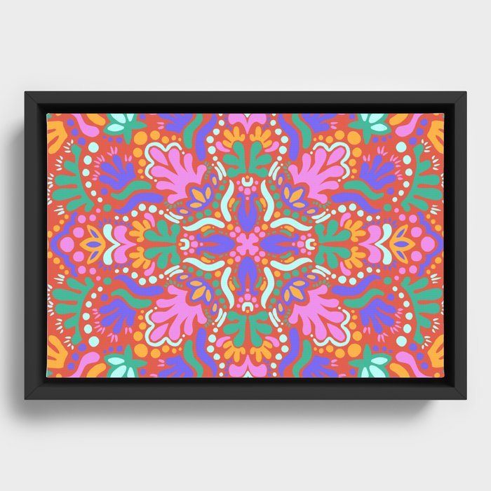 Hippie Mandala Framed Canvas