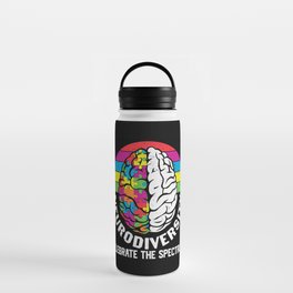 Neurodiversity Celebrate The Spectrum Autism Awareness Water Bottle