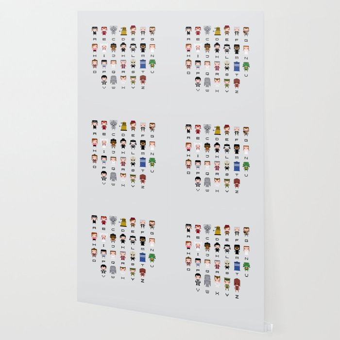 Doctor Who Alphabet Wallpaper By Pixelpower Society6
