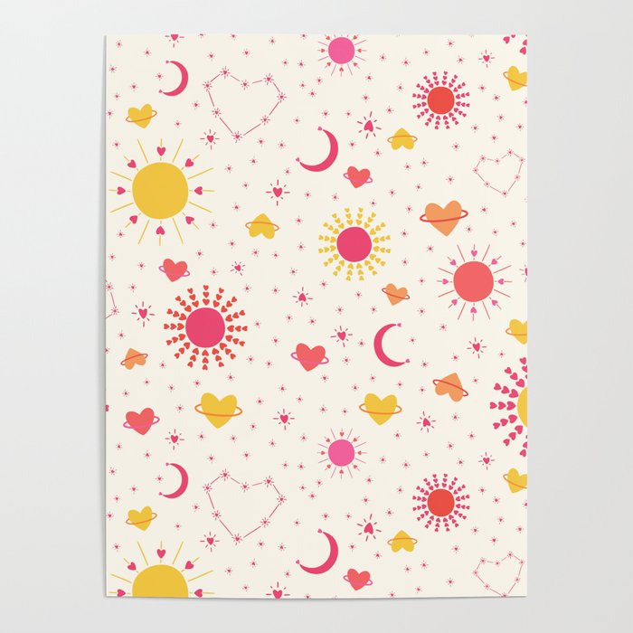 You Are My Sun, My Moon, and All of My Stars Pattern Poster