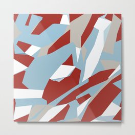 Hastings Zoom Red Metal Print | Digital, Blue, White, Painting, Pop Art, Red, England, Simple, Abstraction, British 