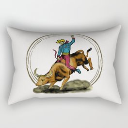 Full Moon Bull & Cowboy Rectangular Pillow