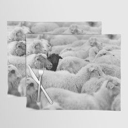 One Black Sheep Herd Whites Placemat