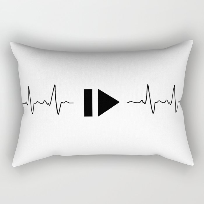 Music and heart pulse Rectangular Pillow