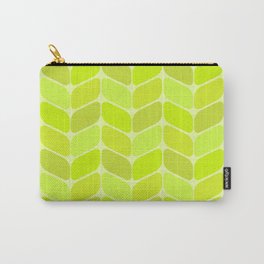 Vintage Diagonal Rectangles Chartreuse Carry-All Pouch
