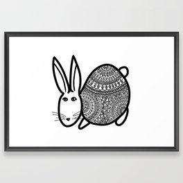 Mandala Rabbit Framed Art Print