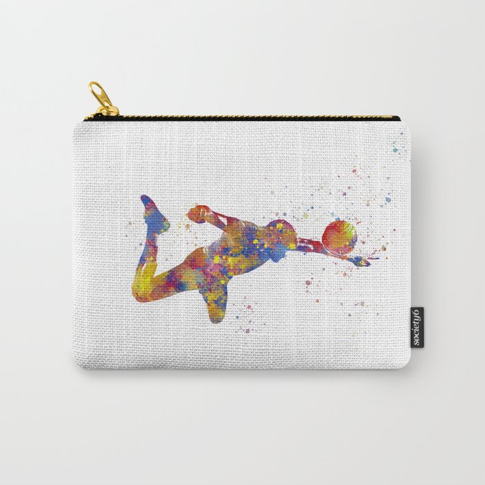 Soccer player in watercolor Carry-All Pouch