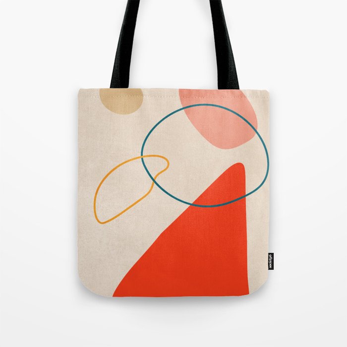 Nordic Organic Abstract Shapes Tote Bag