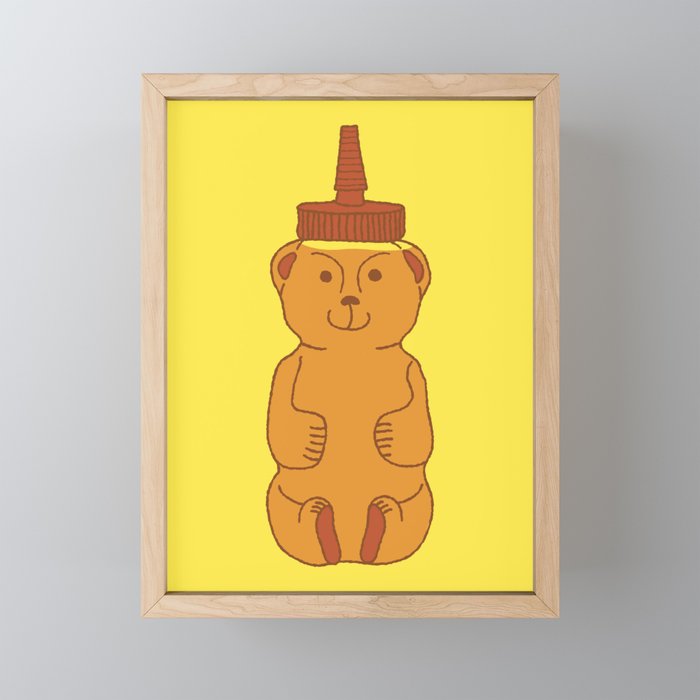 Honey Bear Framed Mini Art Print