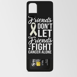 Lung Cancer Ribbon White Awareness Survivor Android Card Case