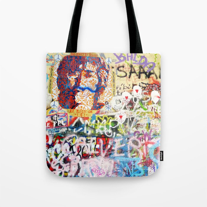 Peace on Earth - Love - Because the World is Round it Turns me On Tote Bag