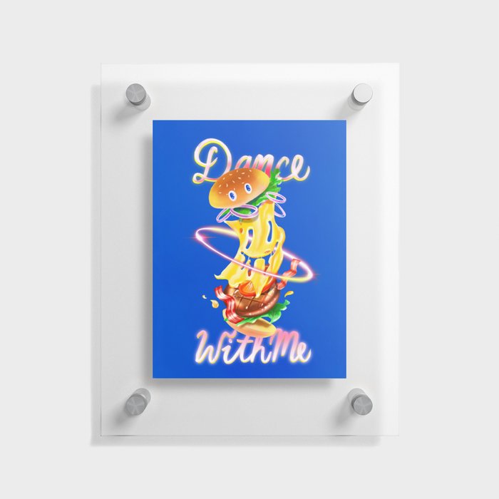 Dancing Burger Floating Acrylic Print
