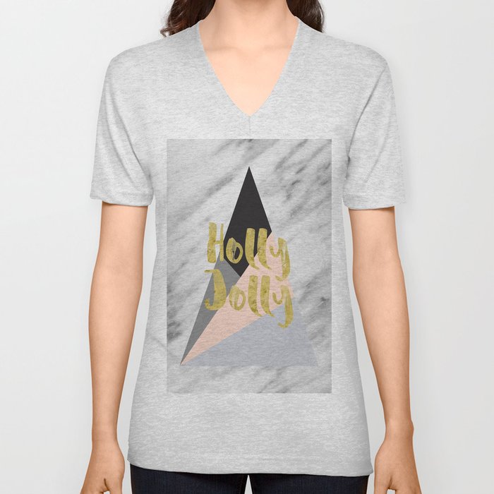 Holly Jolly V Neck T Shirt