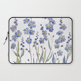 Blue Forget Me Not Blooms Laptop Sleeve