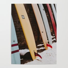lets surf xxii / malibu beach, california Poster