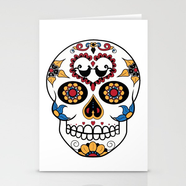 Mexican Sugar Skull Stationery Cards