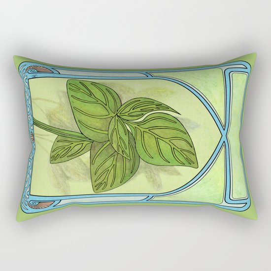 Art nouveau. Basil. Rectangular Pillow