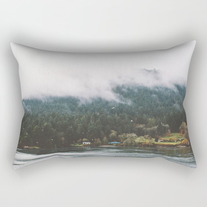 Foggy Vancouver Island, BC Rectangular Pillow