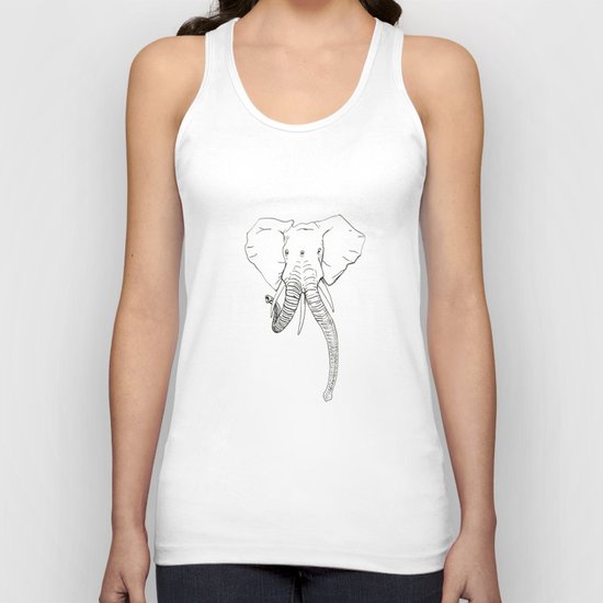 Conjoined Elephant Unisex Tank Top
