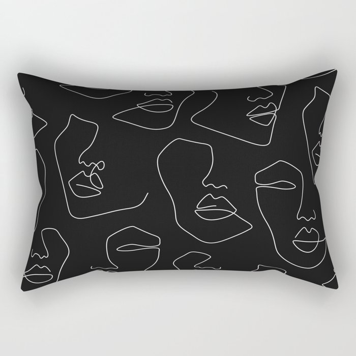 Ladies in Dark Rectangular Pillow