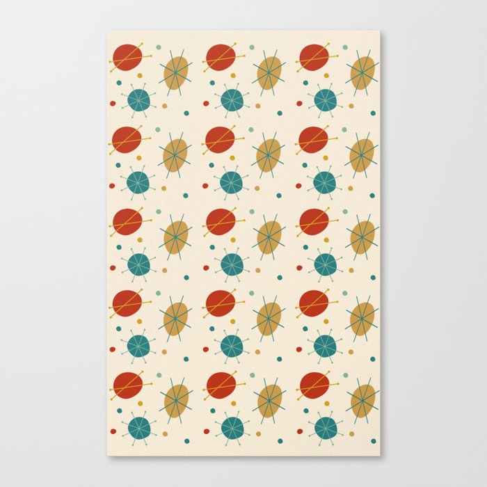 Mid Century Abstract Shapes 13 Canvas Print